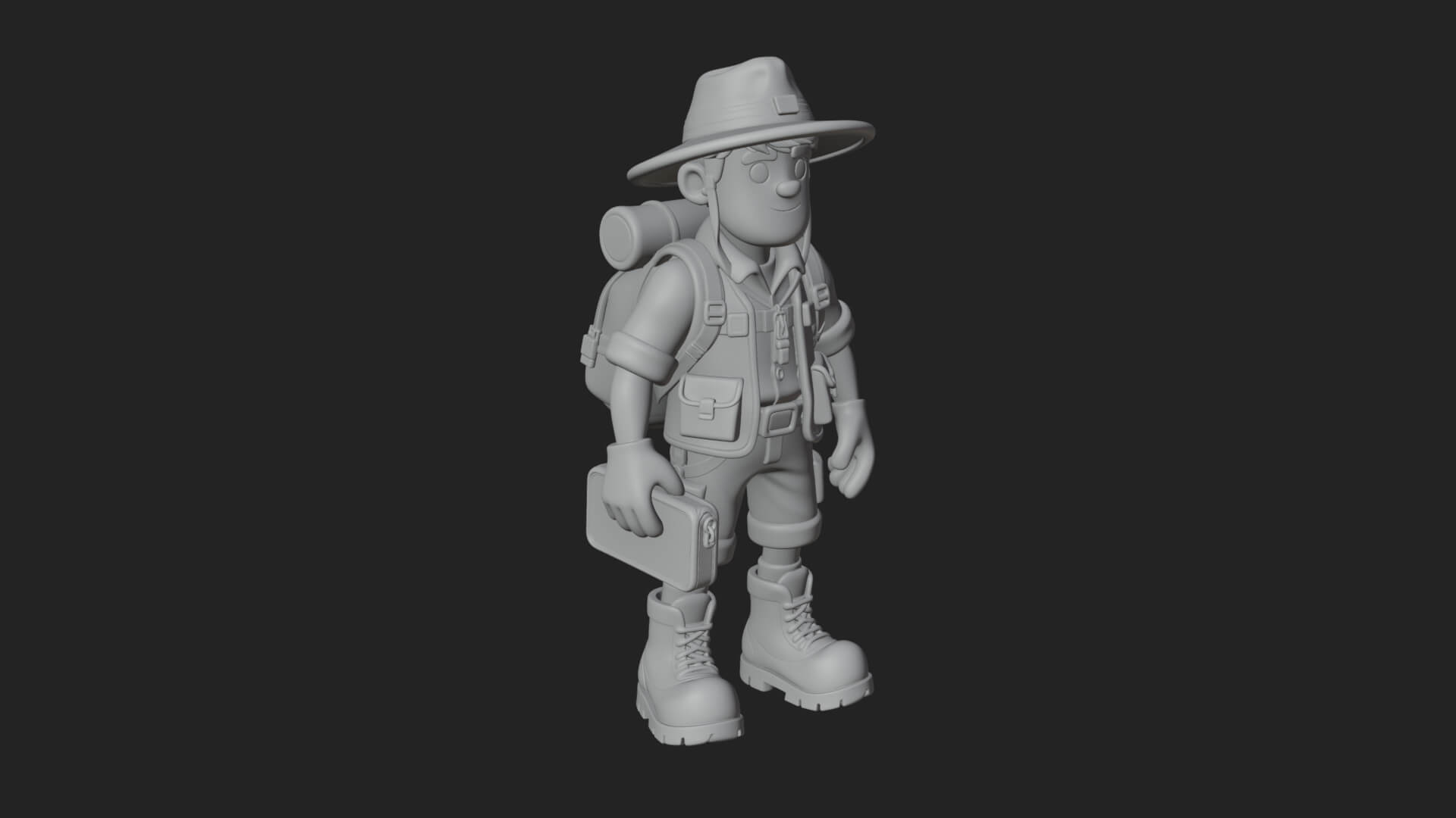 Explorer Man Statue Design 26 3D Print Model 3D Model