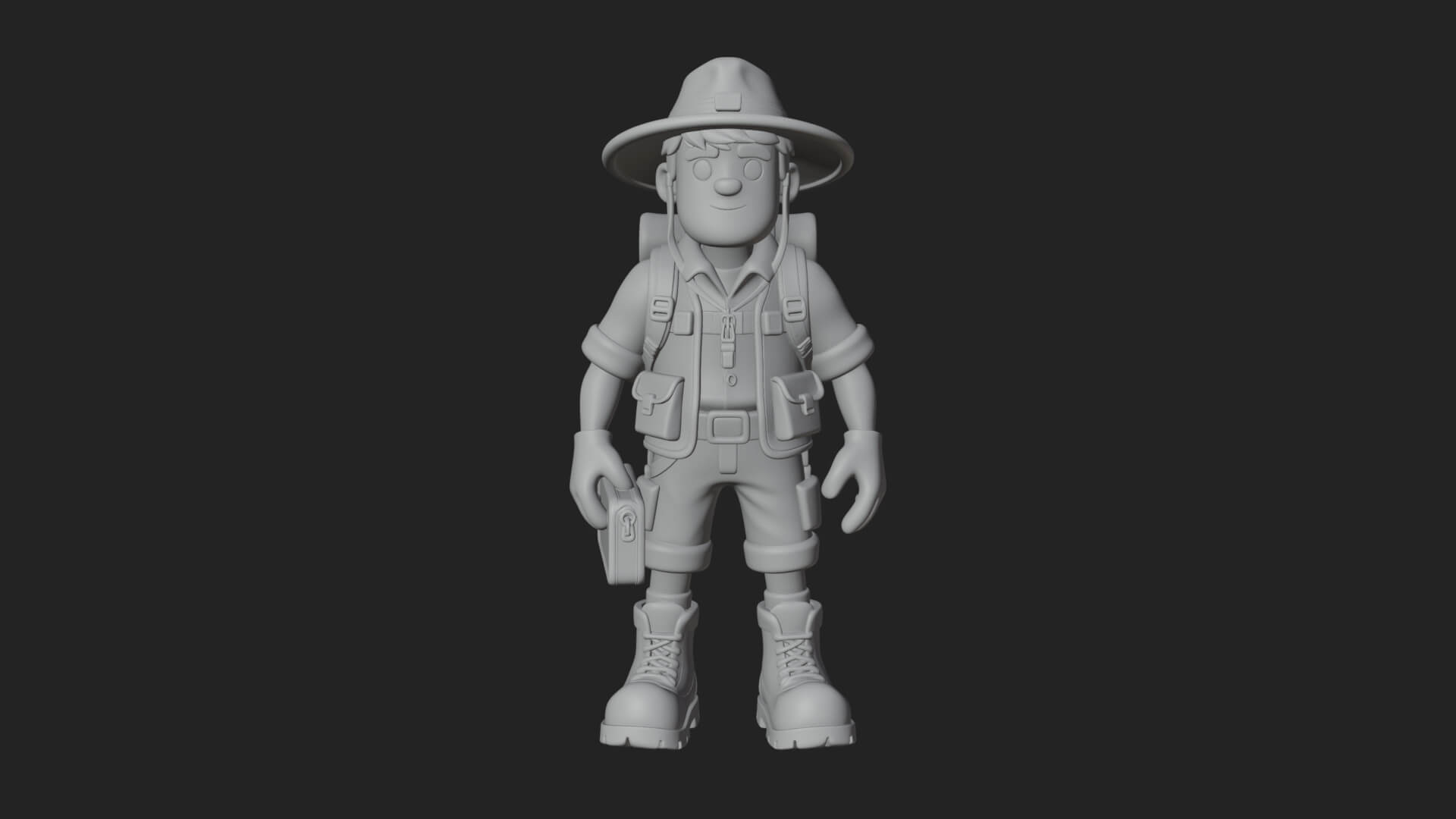 Explorer Man Statue Design 26 3D Print Model 3D Model