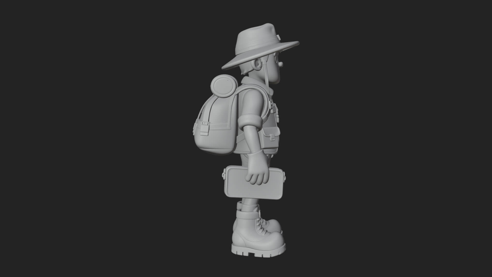 Explorer Man Statue Design 26 3D Print Model 3D Model