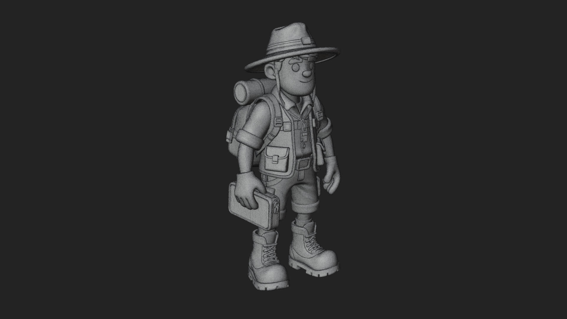 Explorer Man Statue Design 26 3D Print Model 3D Model