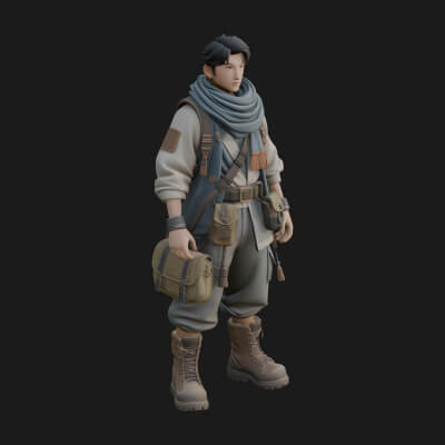 Explorer Man Statue Design 27 3D Print Model