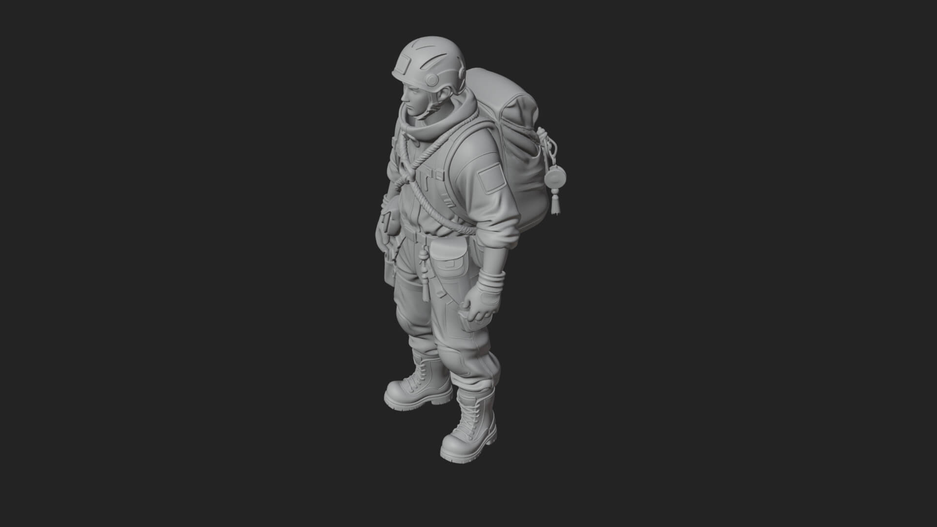 Explorer Man Statue Design 28 3D Print Model 3D Model