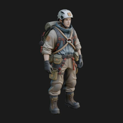 Explorer Man Statue Design 28 3D Print Model