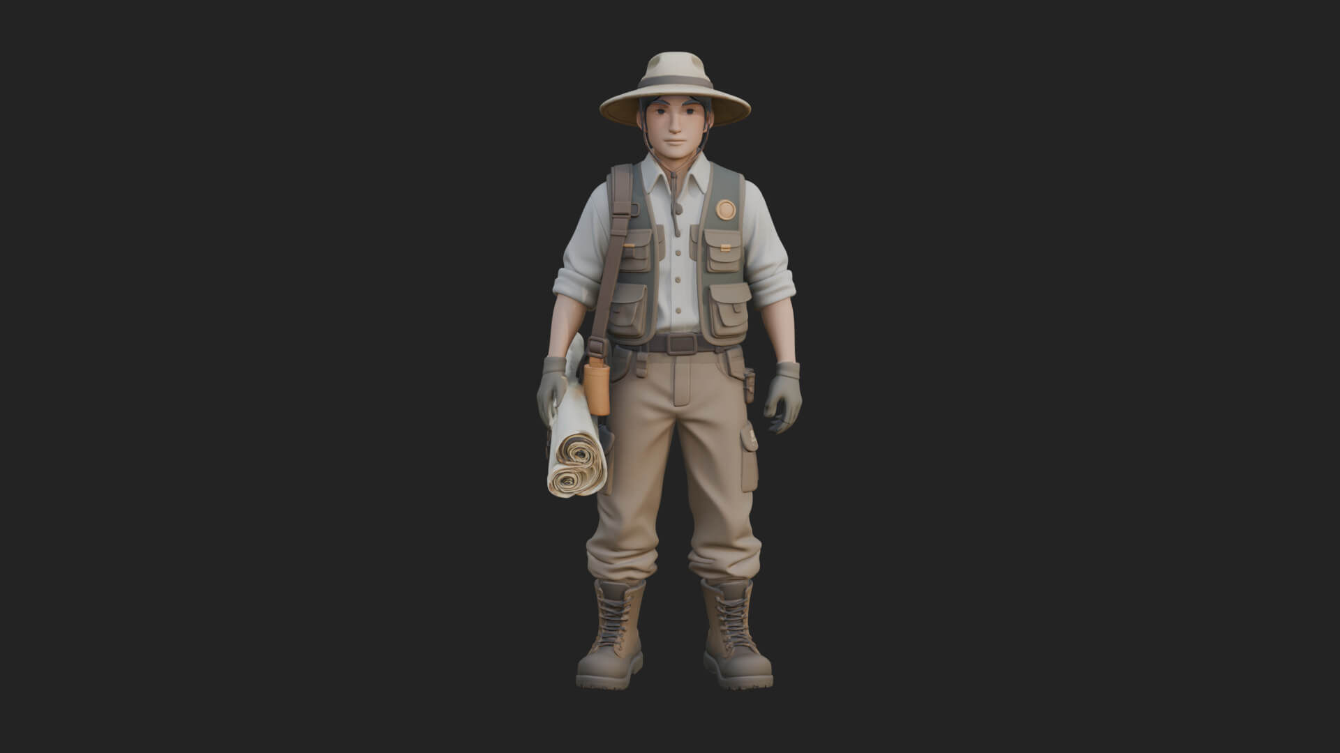 Explorer Man Statue Design 29 3D Print Model 3D Model