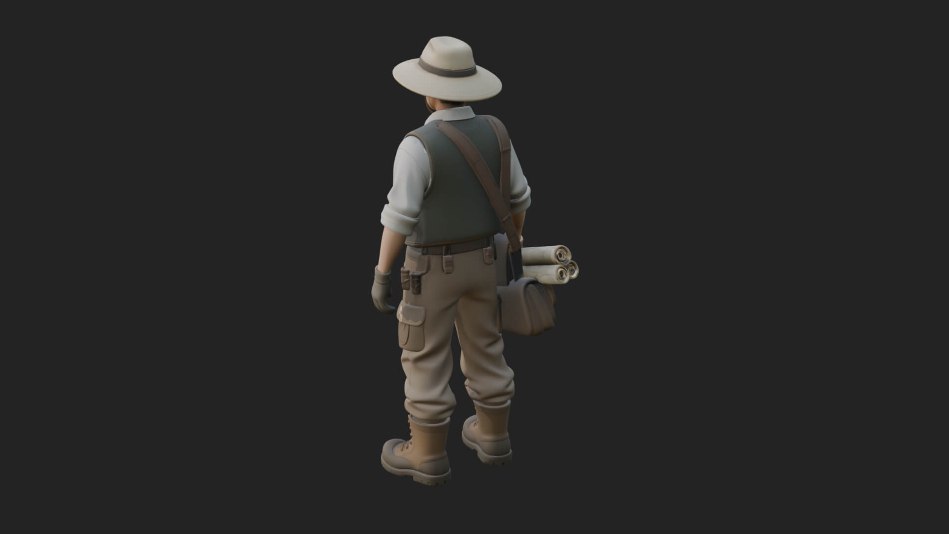 Explorer Man Statue Design 29 3D Print Model 3D Model