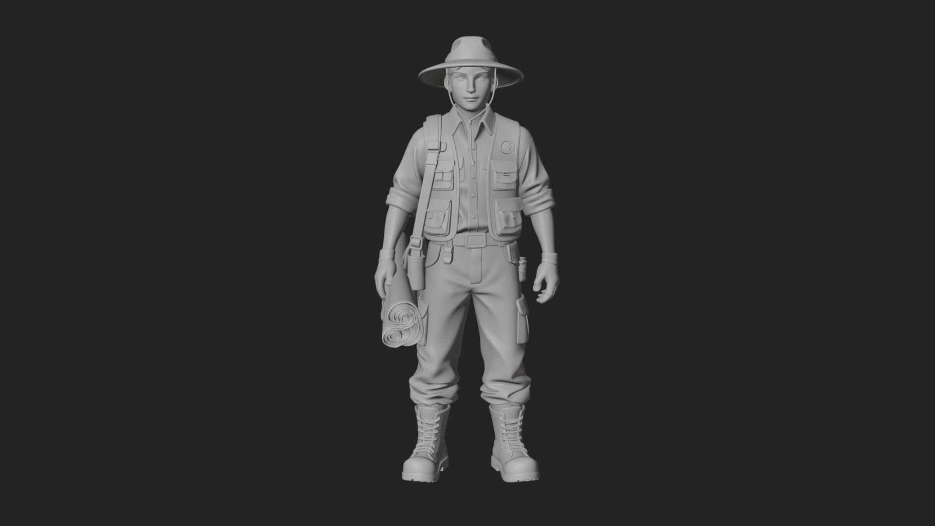 Explorer Man Statue Design 29 3D Print Model 3D Model
