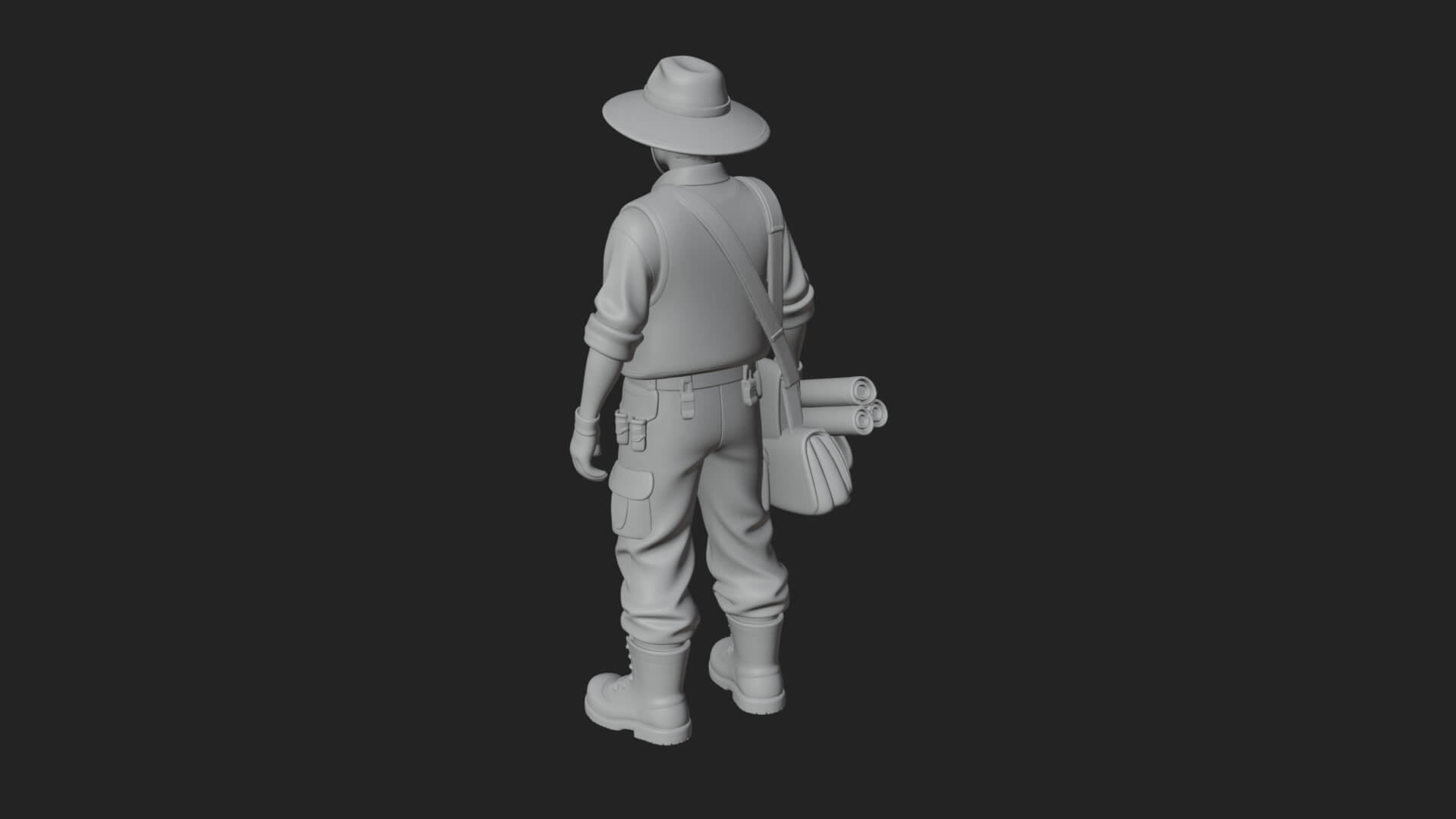 Explorer Man Statue Design 29 3D Print Model 3D Model