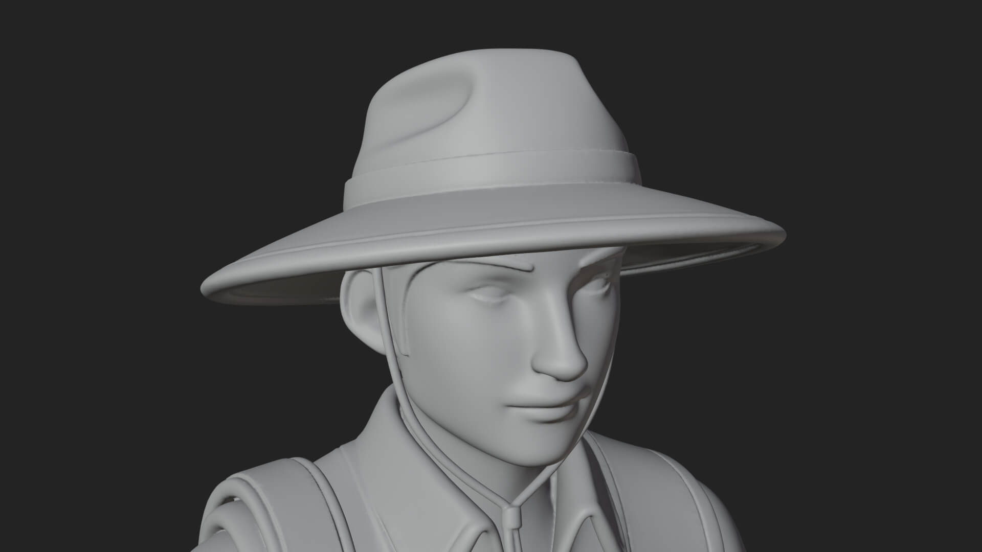 Explorer Man Statue Design 29 3D Print Model 3D Model