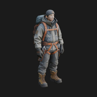 Explorer Man Statue Design 3 3D Print Model