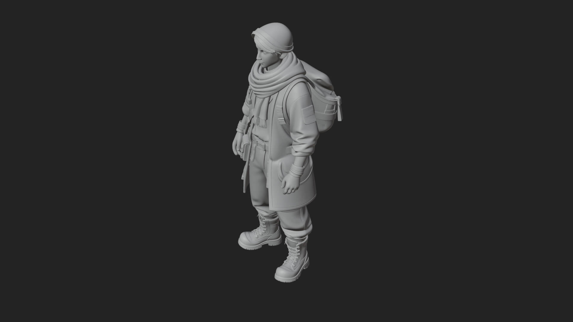 Explorer Man Statue Design 30 3D Print Model 3D Model