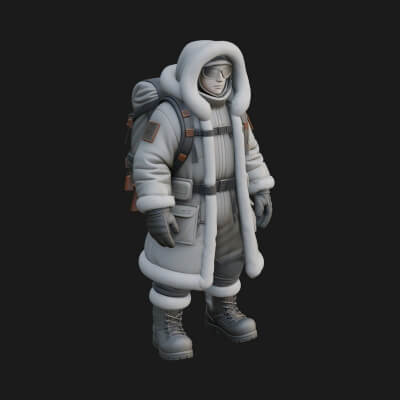 Explorer Man Statue Design 7 3D Print Model