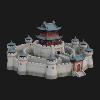 Fairy Tale Castle Design 1 3D Print Model
