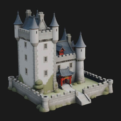 Fairy Tale Castle Design 10 3D Print Model