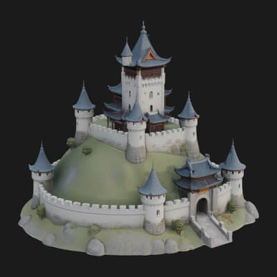 Fairy Tale Castle Design 11 3D Print Model