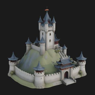 Fairy Tale Castle Design 13 3D Print Model
