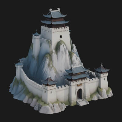 Fairy Tale Castle Design 14 3d Print Model