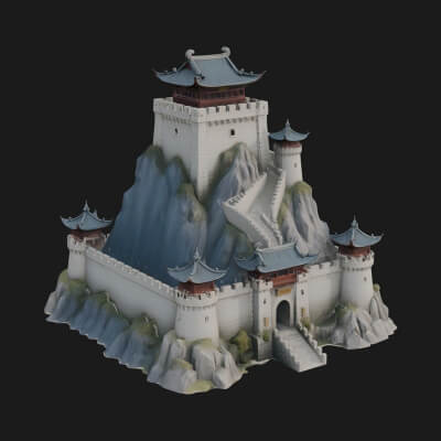Fairy Tale Castle Design 15 3D Print Model