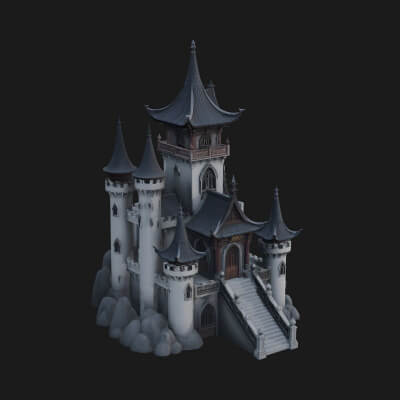 Fairy Tale Castle Design 16 3D Print Model