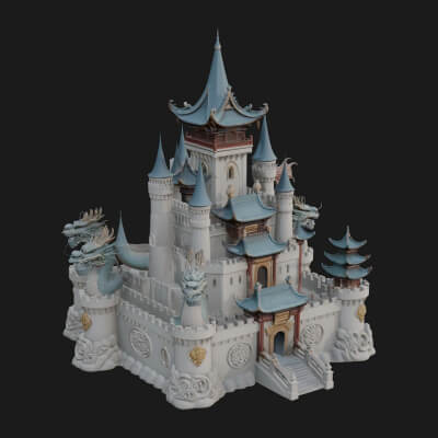 Fairy Tale Castle Design 2 3d Print Model