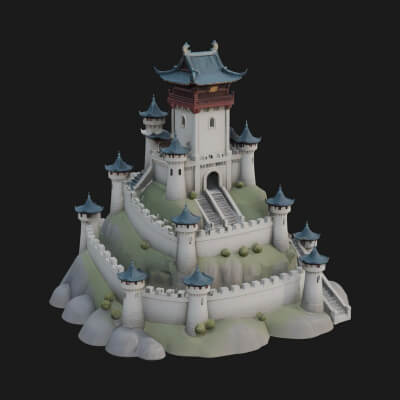 Fairy Tale Castle Design 20 3D Print Model