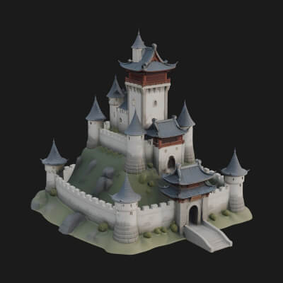 Fairy Tale Castle Design 23 3D Print Model