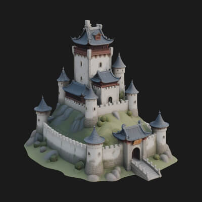 Fairy Tale Castle Design 24 3D Print Model