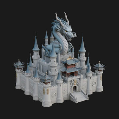 Fairy Tale Castle Design 25 3D Print Model