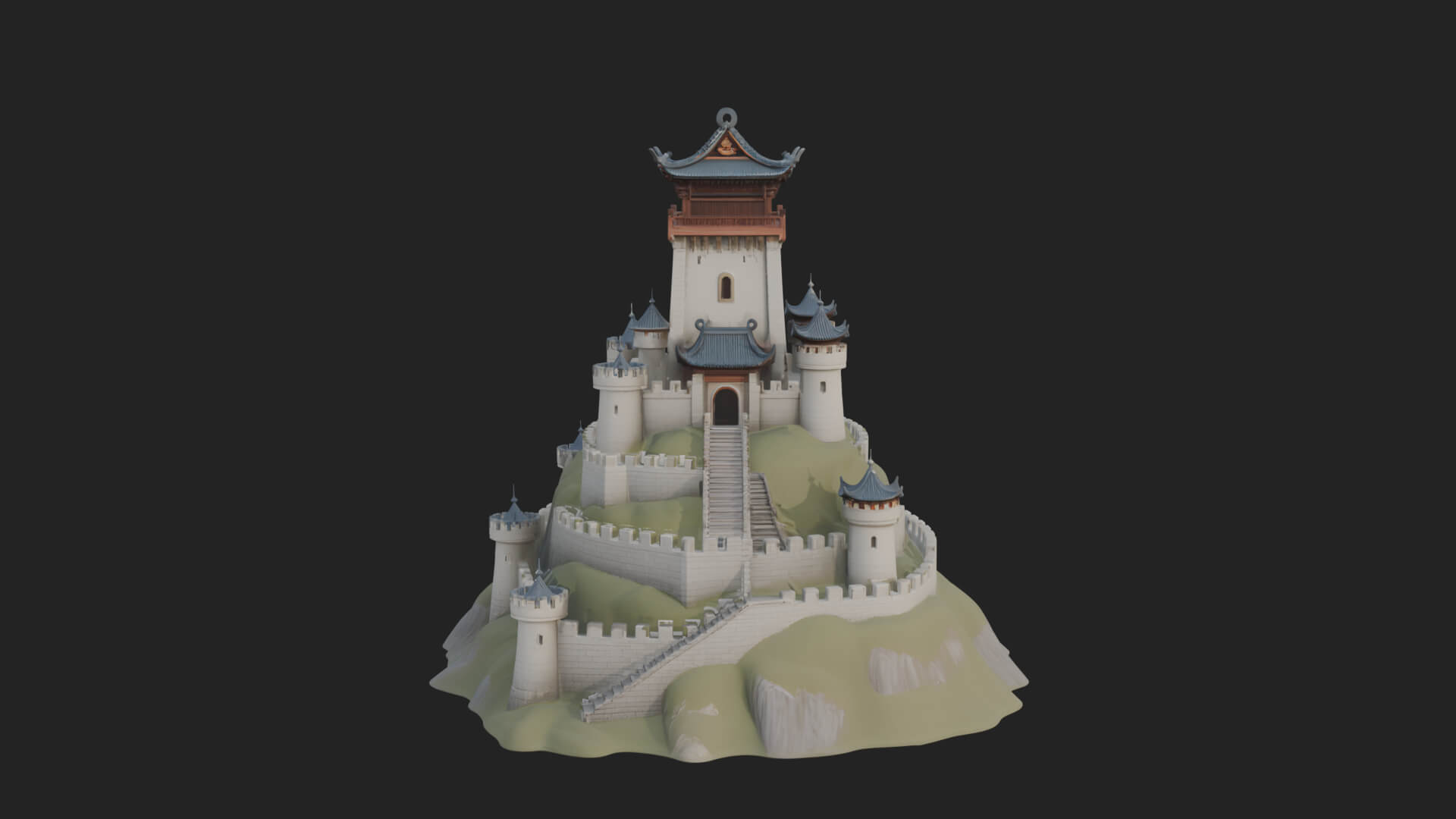 Fairy Tale Castle Design 27 3D Print Model 3D Model