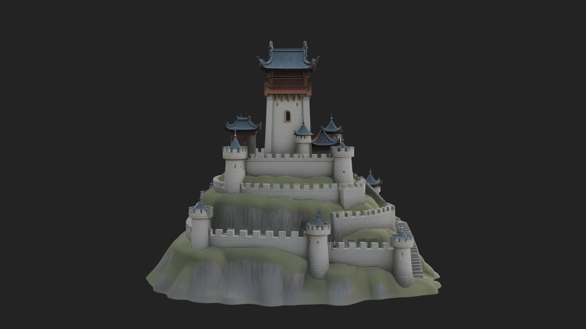 Fairy Tale Castle Design 27 3D Print Model 3D Model