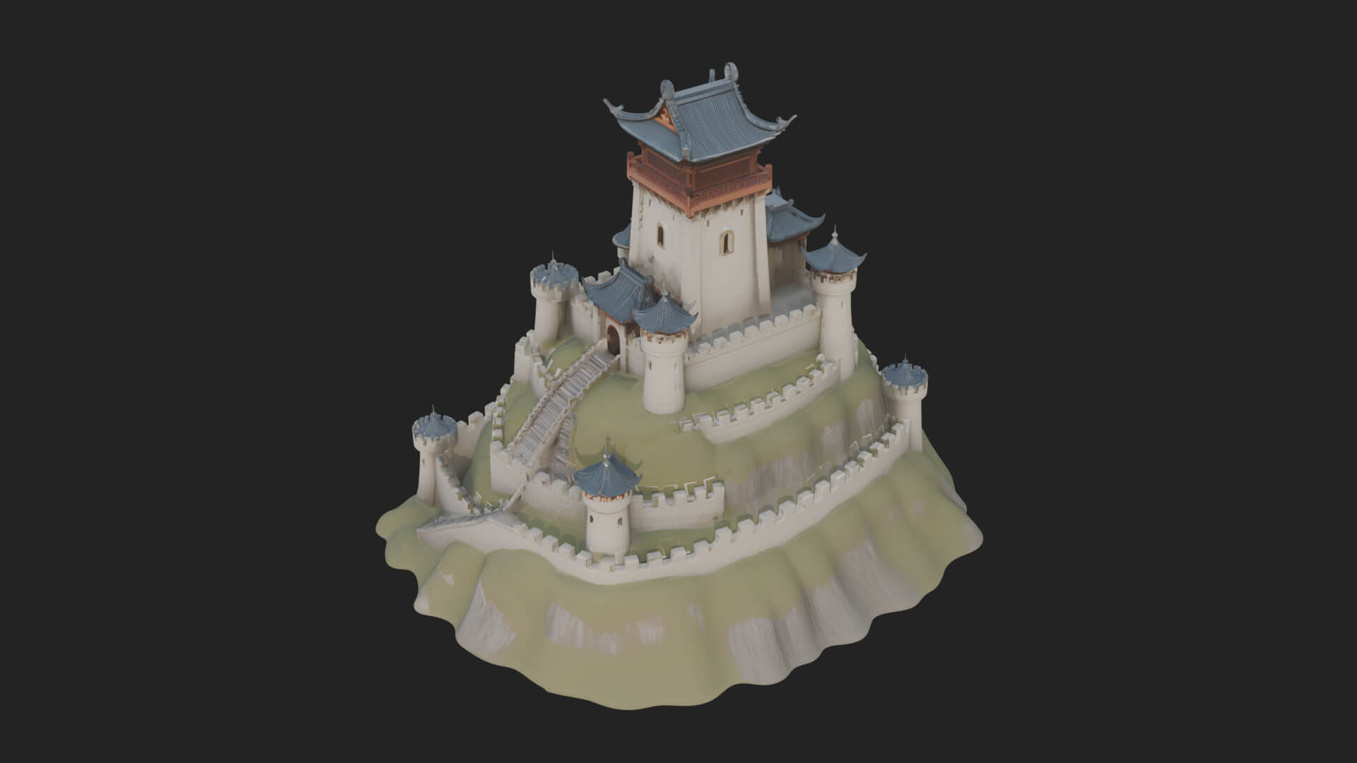 Fairy Tale Castle Design 27 3D Print Model 3D Model