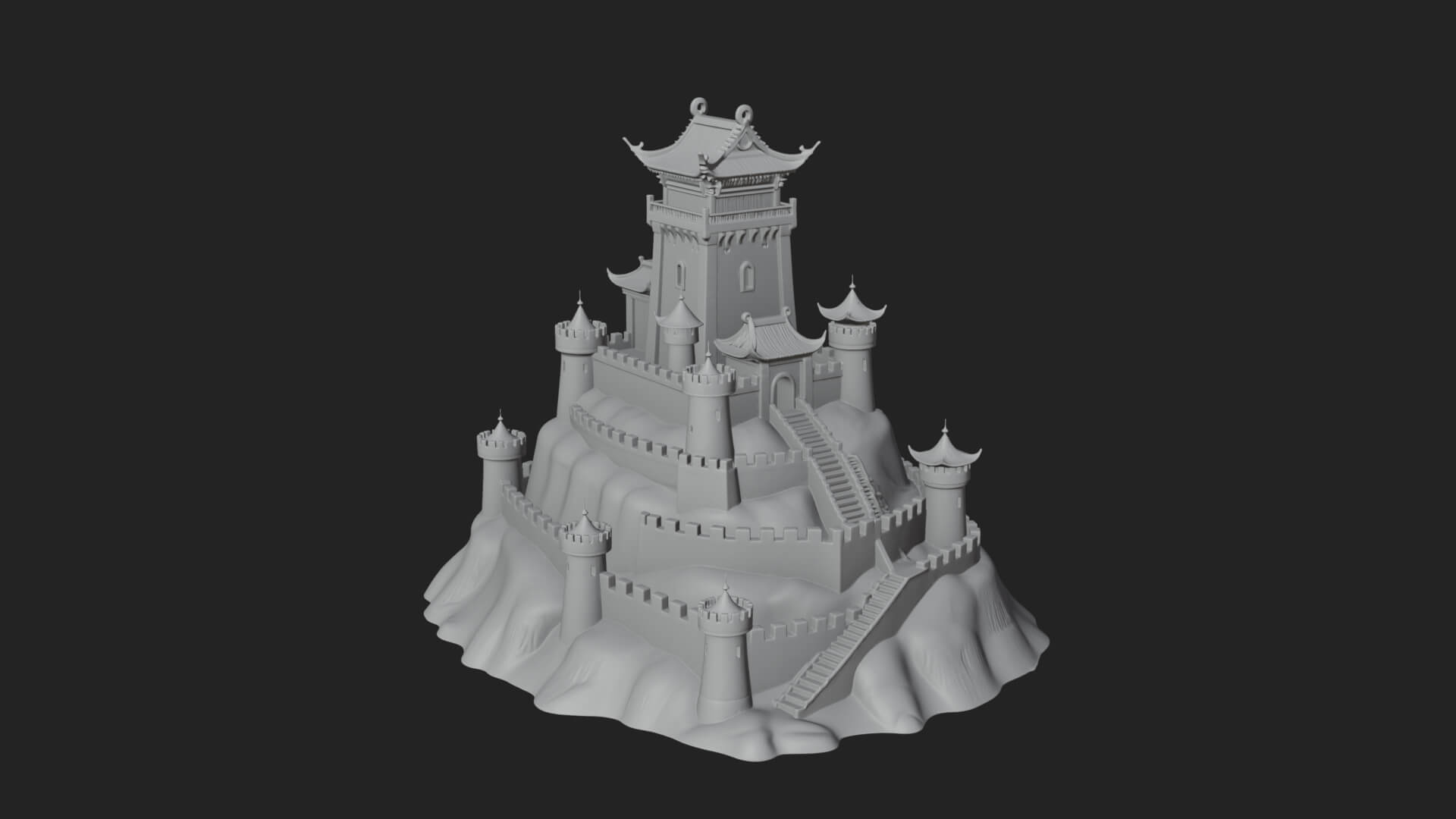 Fairy Tale Castle Design 27 3D Print Model 3D Model
