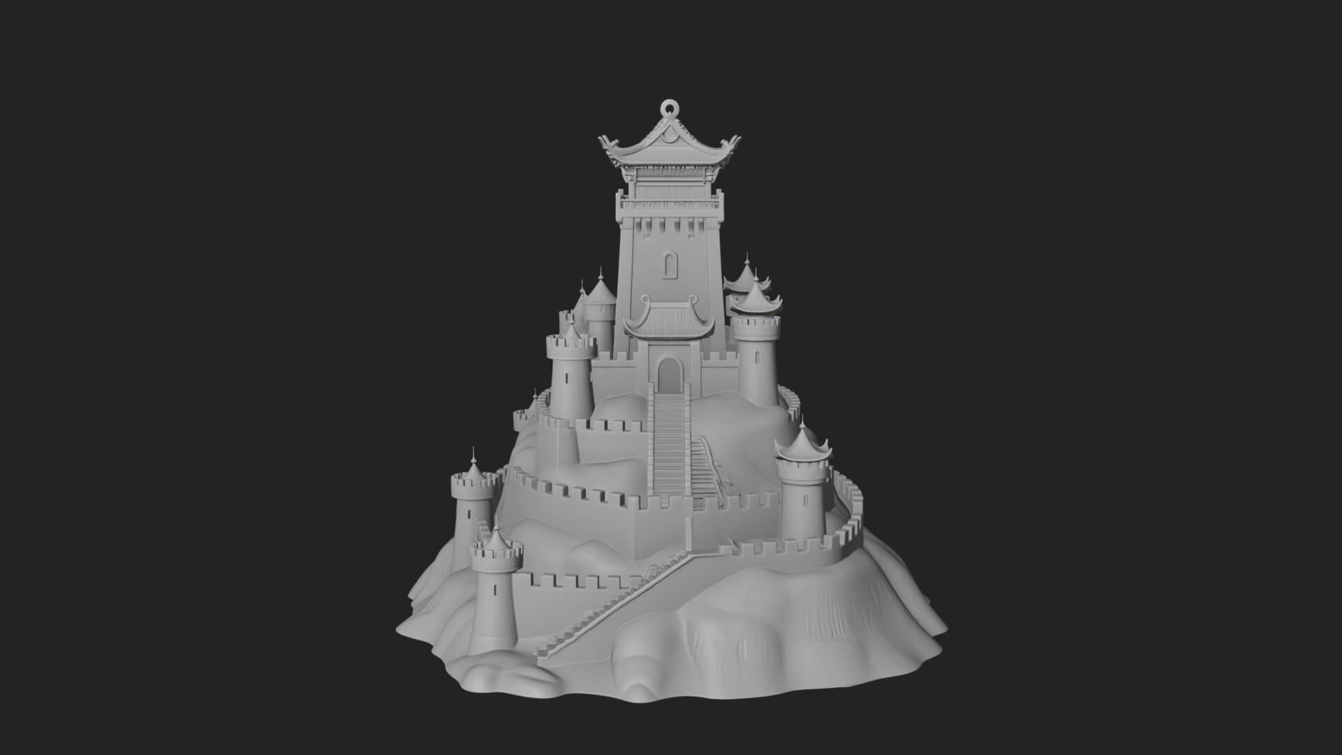 Fairy Tale Castle Design 27 3D Print Model 3D Model
