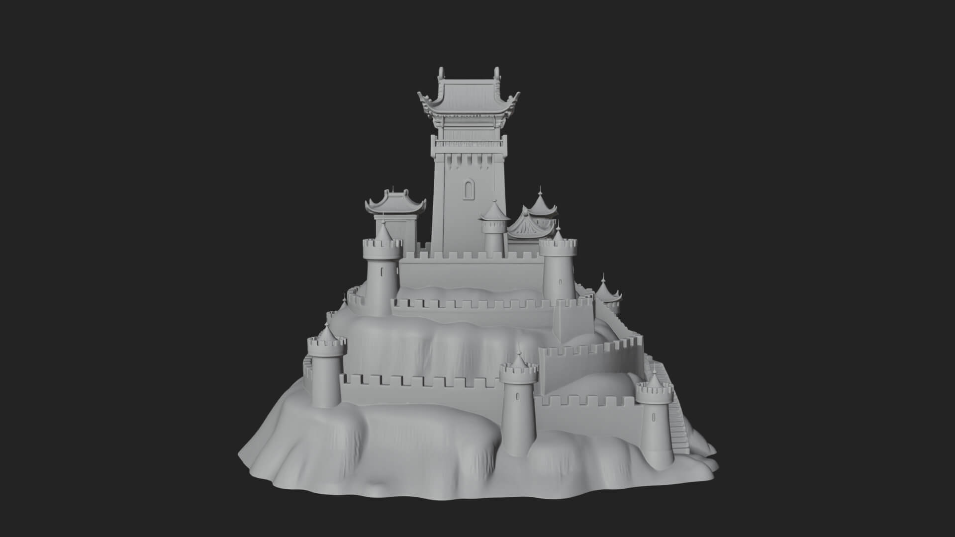 Fairy Tale Castle Design 27 3D Print Model 3D Model