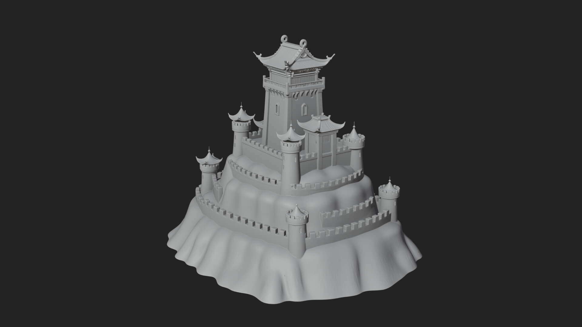 Fairy Tale Castle Design 27 3D Print Model 3D Model
