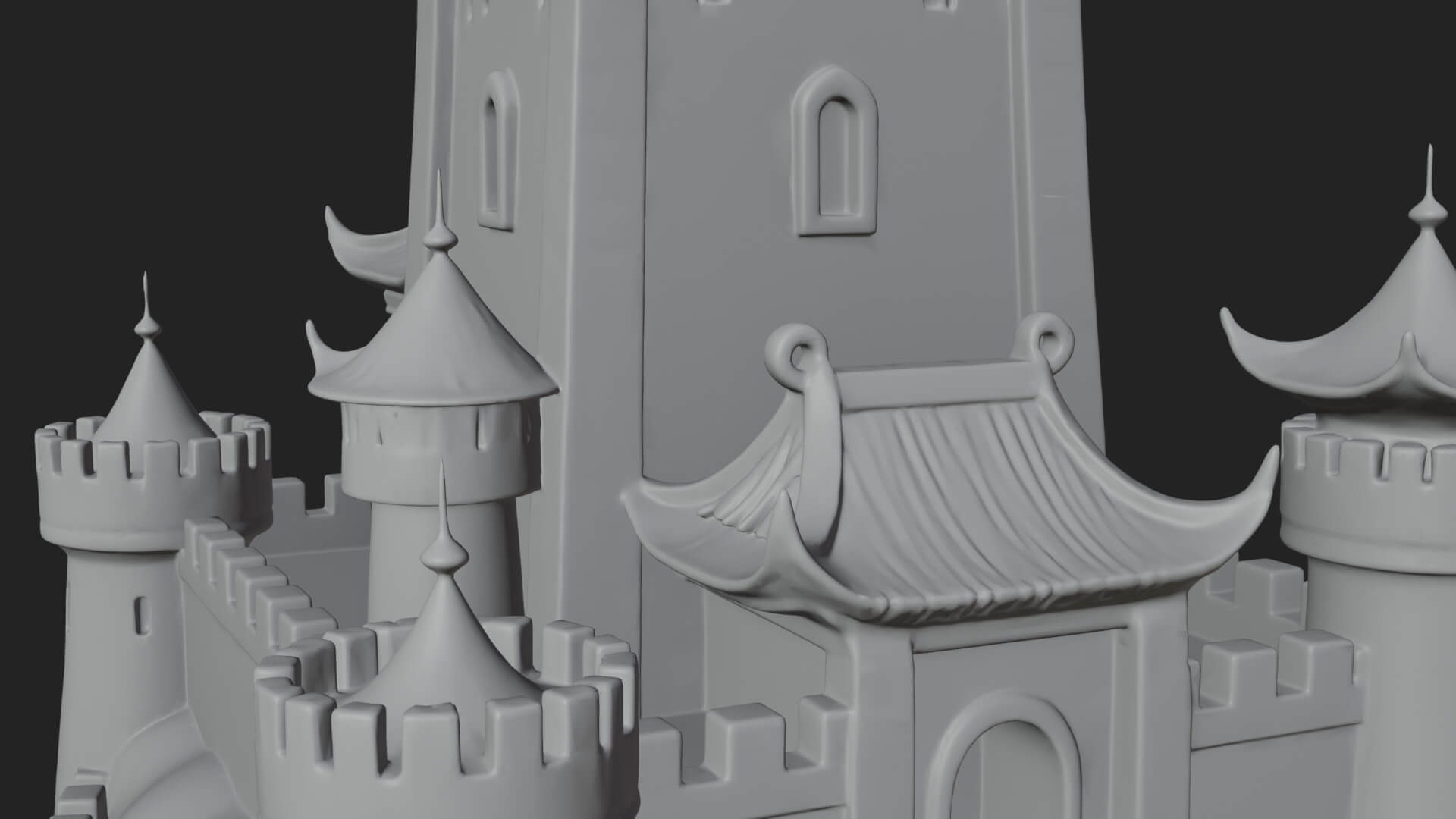 Fairy Tale Castle Design 27 3D Print Model 3D Model