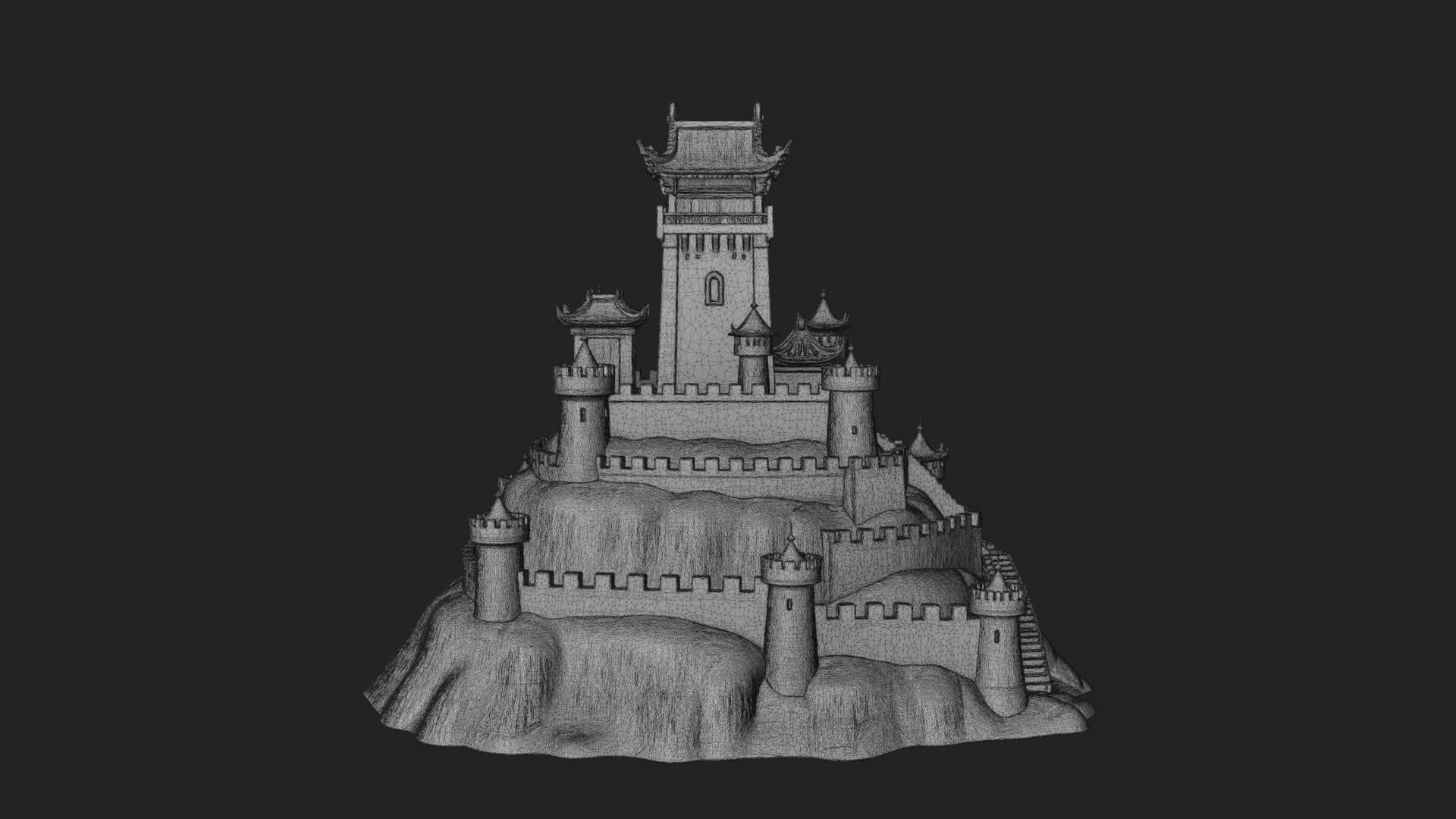 Fairy Tale Castle Design 27 3D Print Model 3D Model