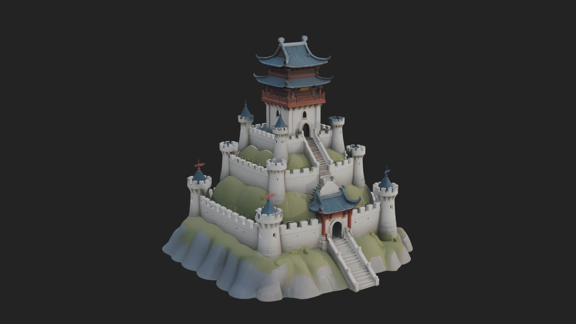 Fairy Tale Castle Design 28 3D Print Model 3D Model