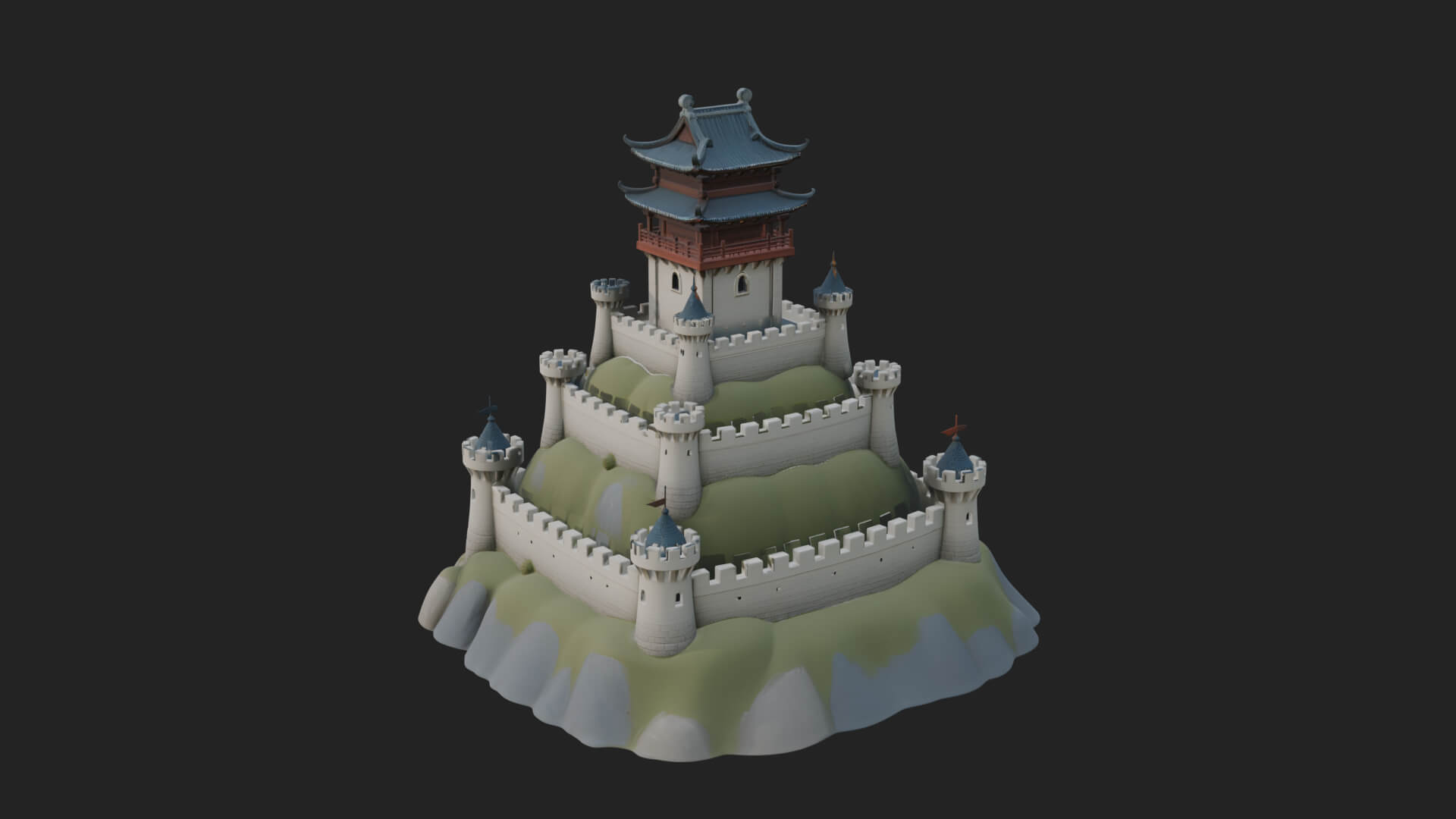 Fairy Tale Castle Design 28 3D Print Model 3D Model