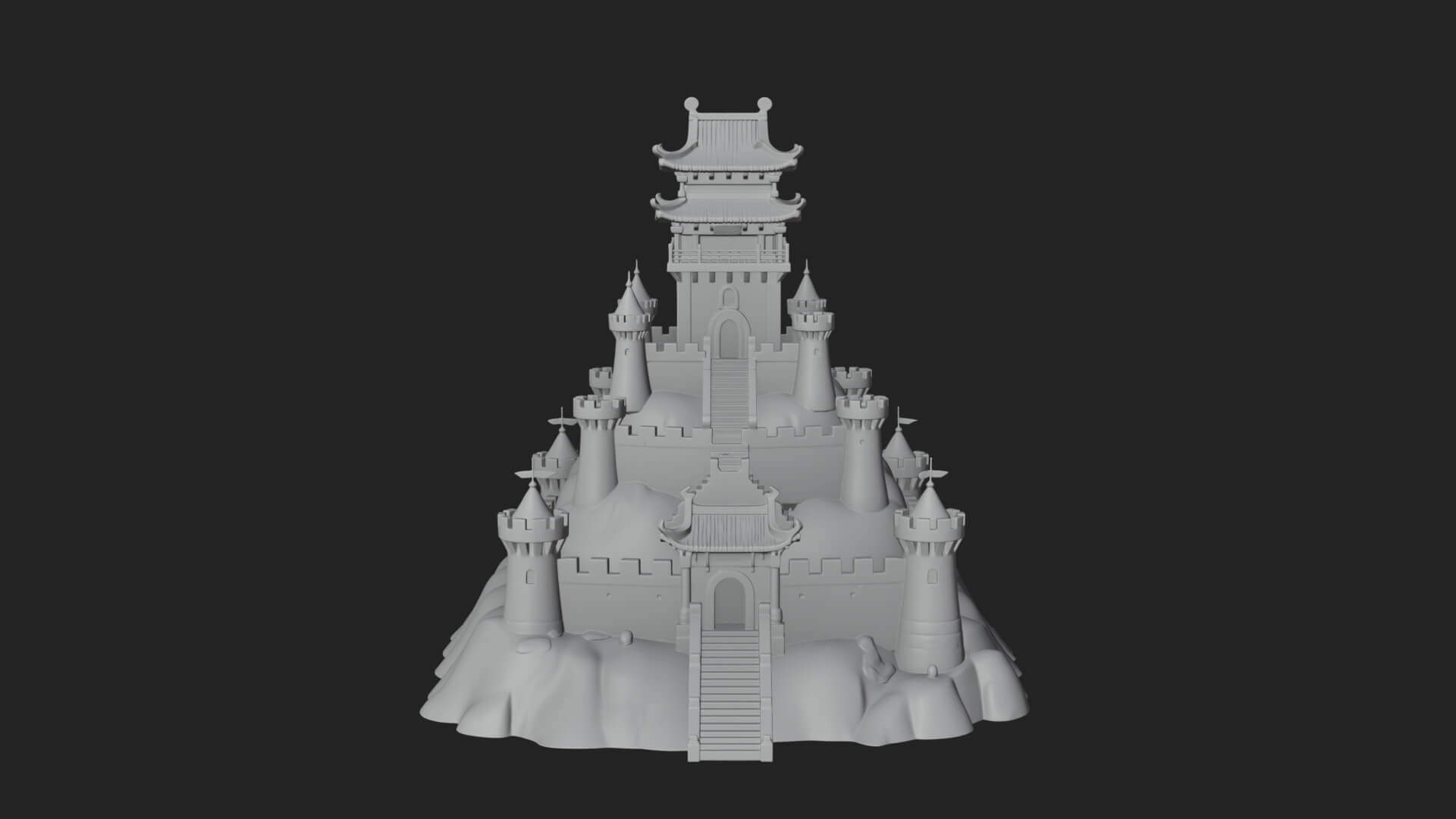 Fairy Tale Castle Design 28 3D Print Model 3D Model
