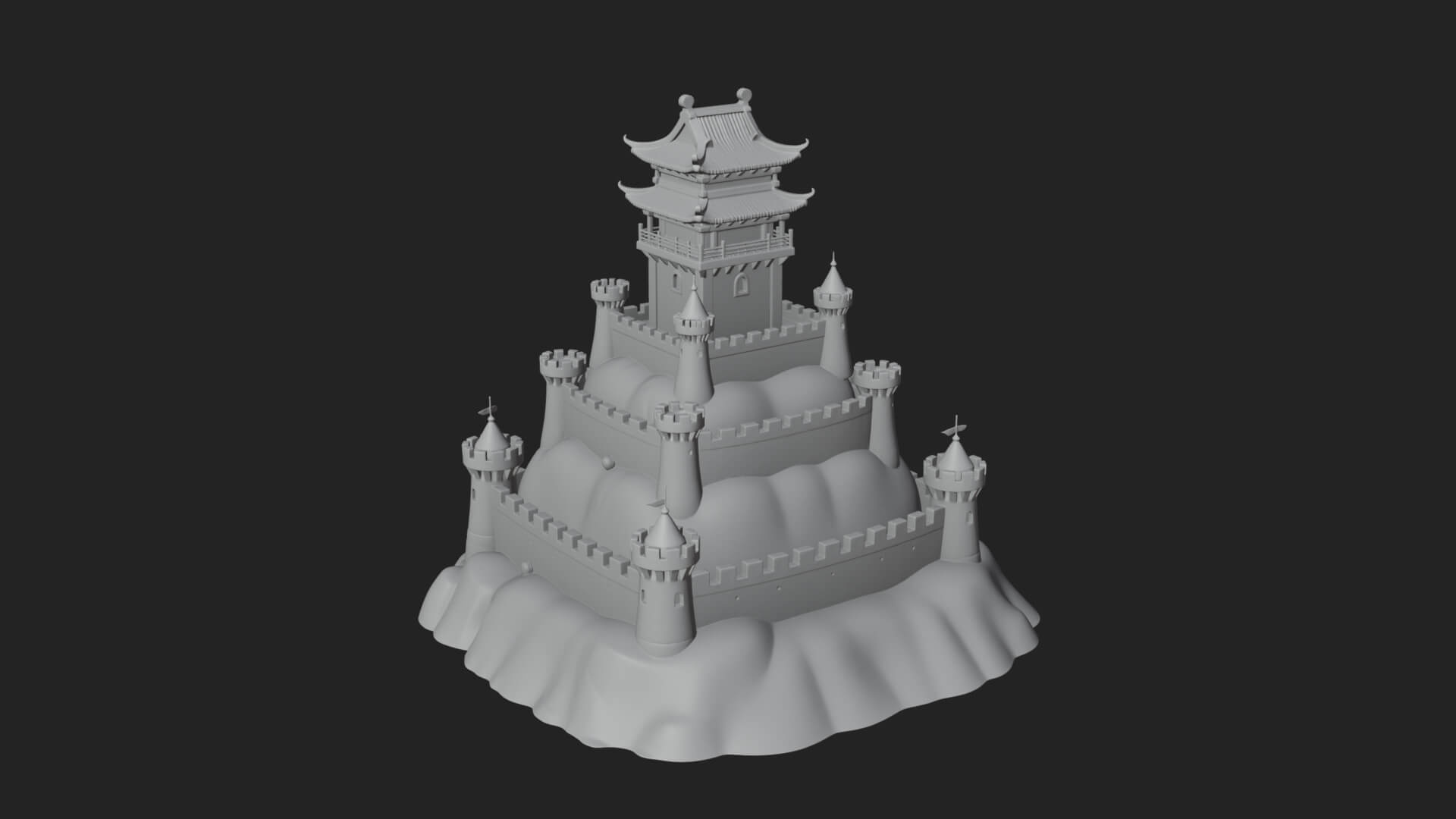 Fairy Tale Castle Design 28 3D Print Model 3D Model