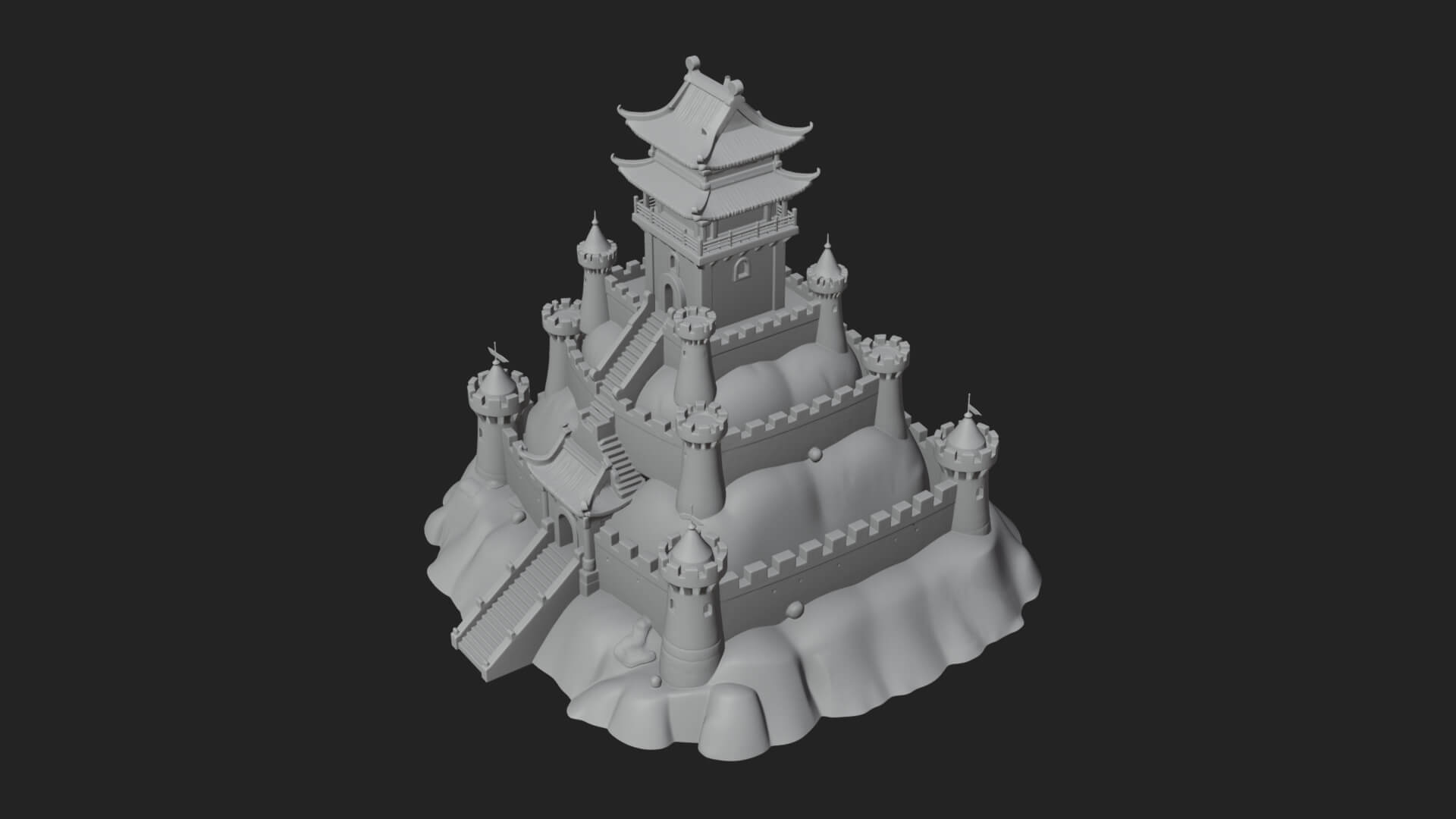 Fairy Tale Castle Design 28 3D Print Model 3D Model
