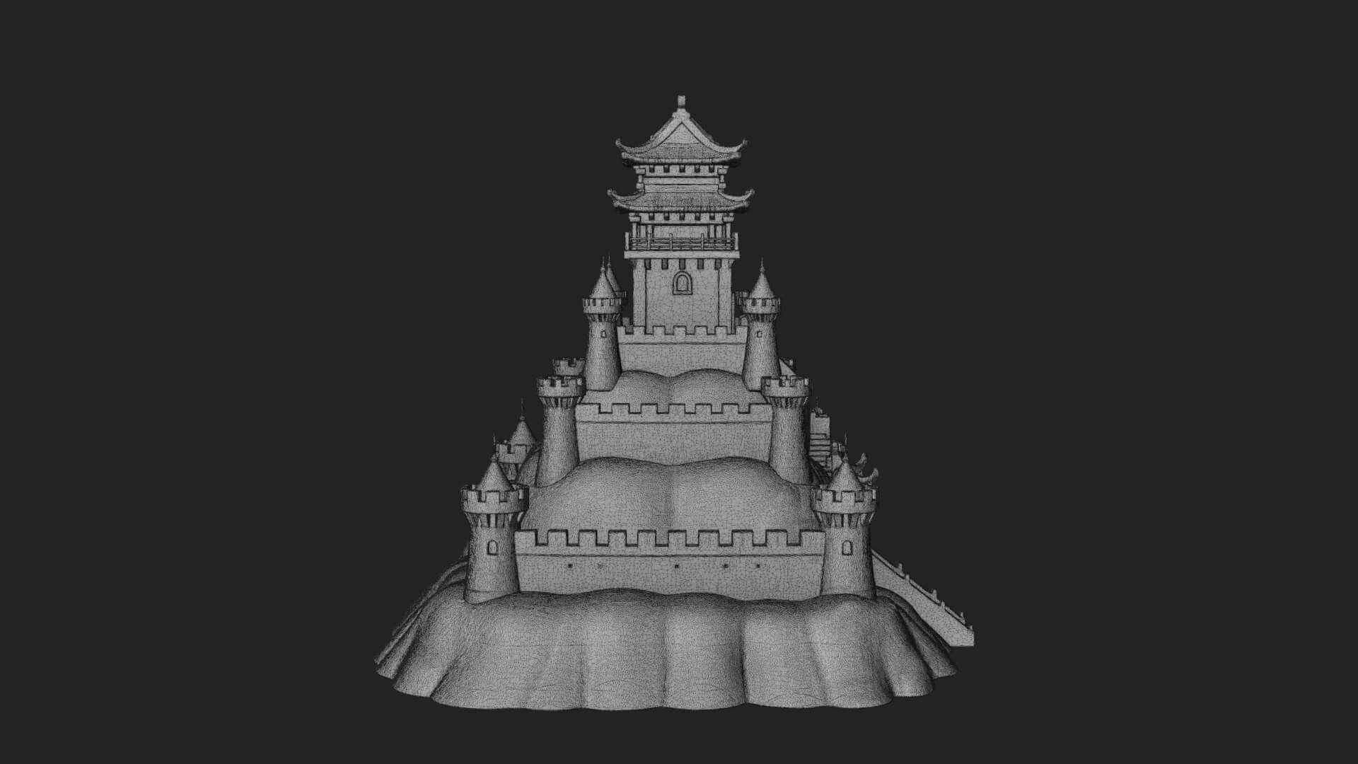 Fairy Tale Castle Design 28 3D Print Model 3D Model