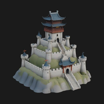 Fairy Tale Castle Design 28 3D Print Model