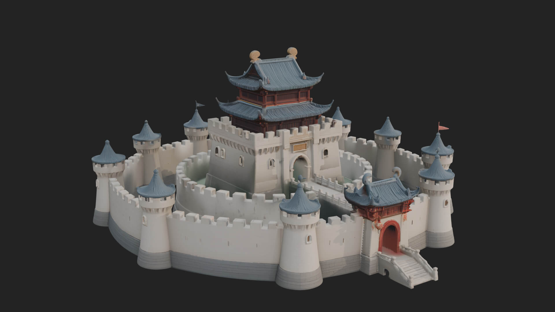 Fairy Tale Castle Design 29 3D Print Model 3D Model