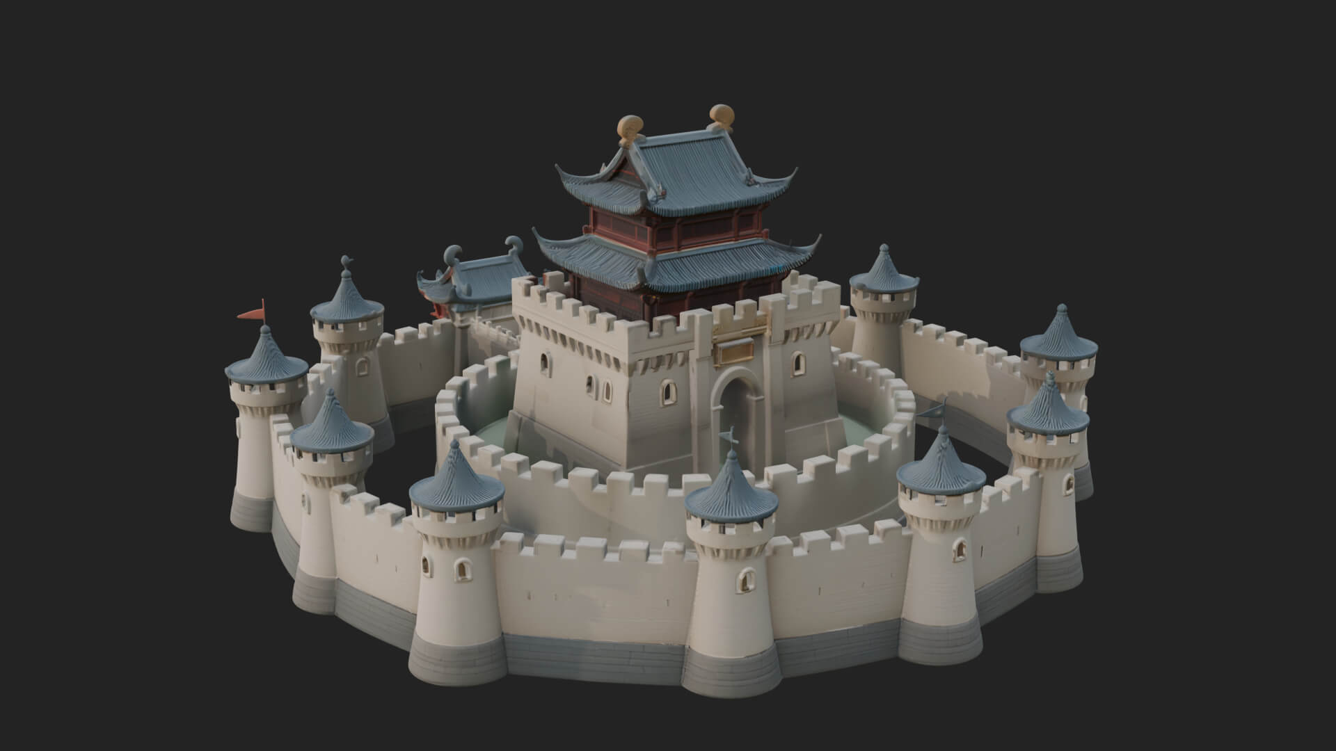 Fairy Tale Castle Design 29 3D Print Model 3D Model