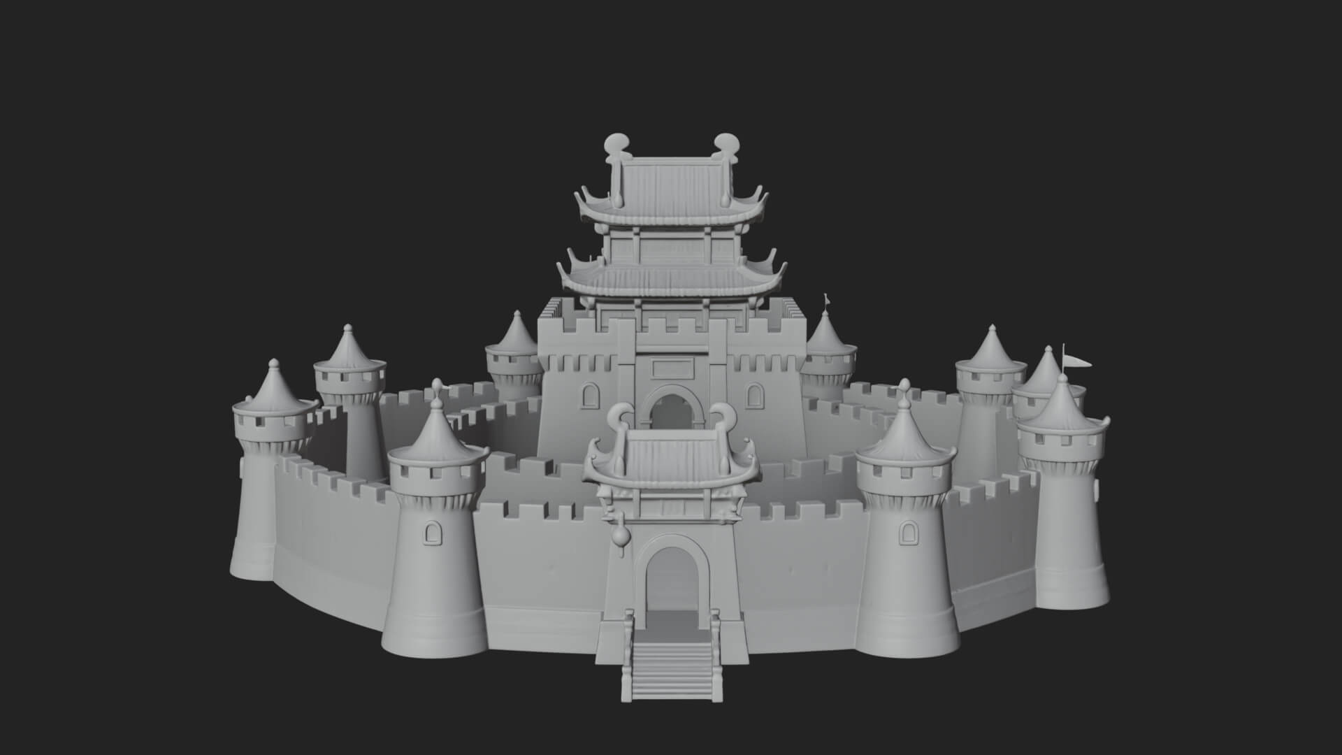 Fairy Tale Castle Design 29 3D Print Model 3D Model