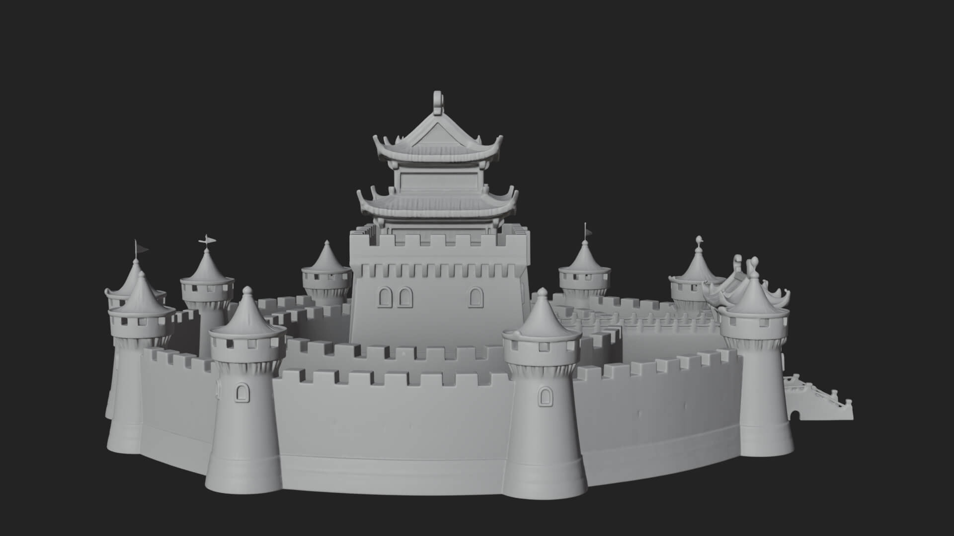 Fairy Tale Castle Design 29 3D Print Model 3D Model