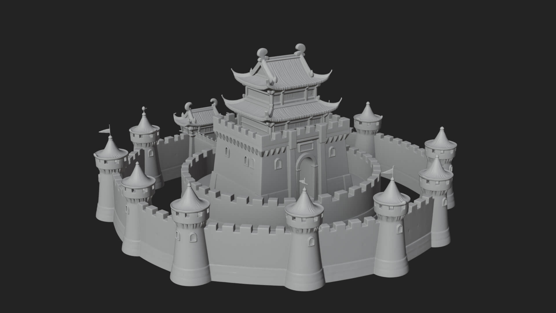 Fairy Tale Castle Design 29 3D Print Model 3D Model
