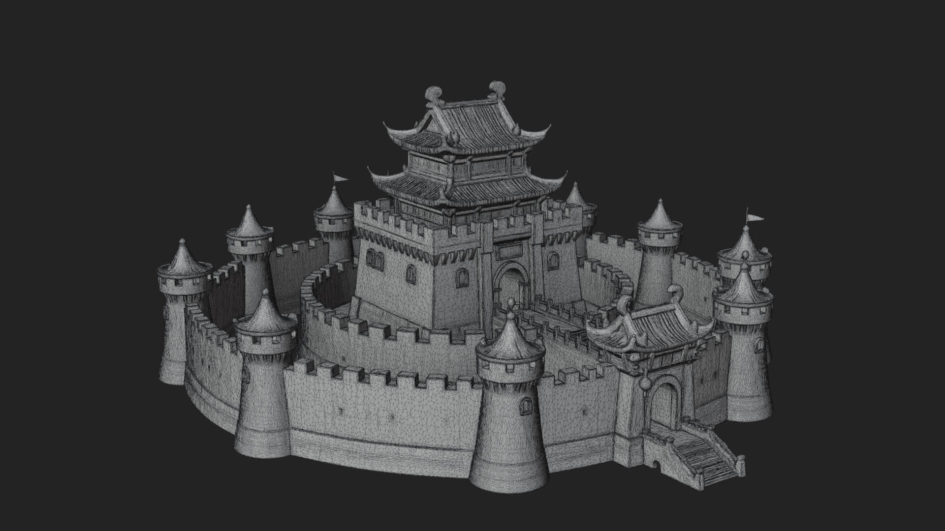Fairy Tale Castle Design 29 3D Print Model 3D Model