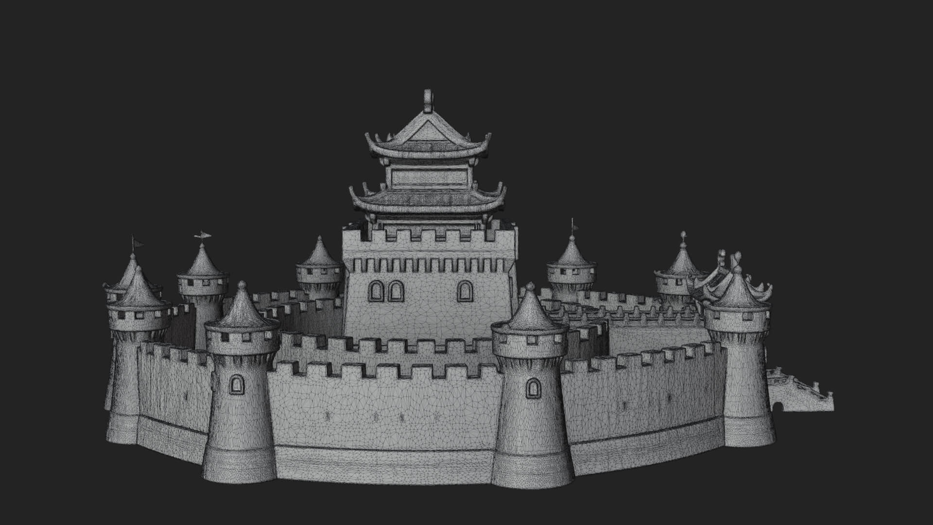 Fairy Tale Castle Design 29 3D Print Model 3D Model